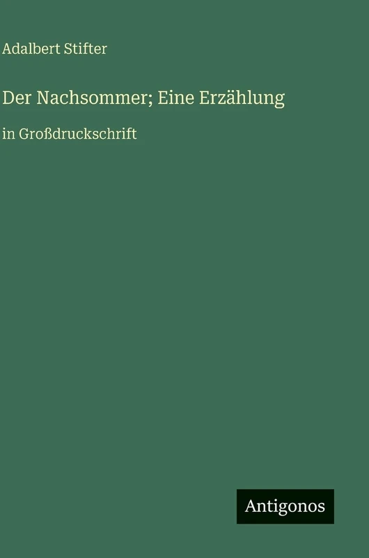 Der Nachsommer; Eine Erzählung: in Großdruckschrift
