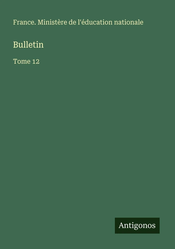 Bulletin: Tome 12
