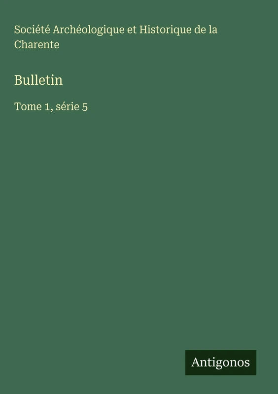Bulletin: Tome 1, série 5