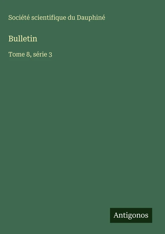 Bulletin: Tome 8, série 3 - Image 1