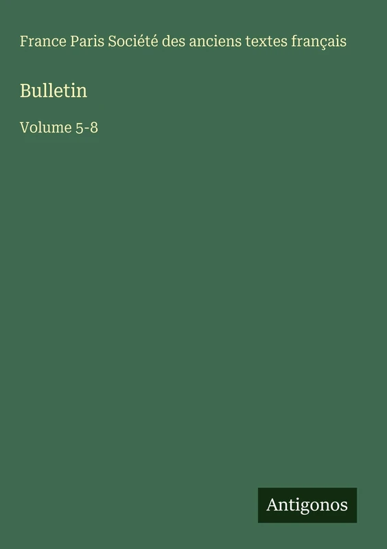 Bulletin: Volume 5-8