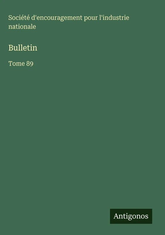 Bulletin: Tome 89