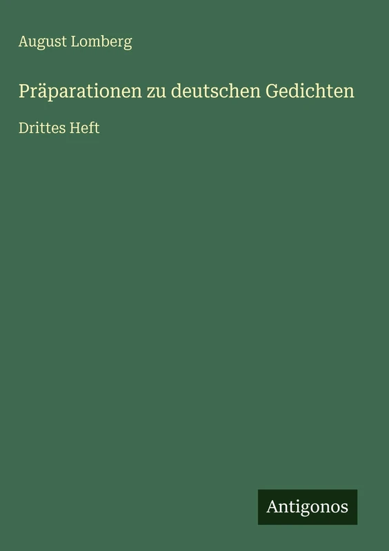 Präparationen zu deutschen Gedichten: Drittes Heft - Image 1