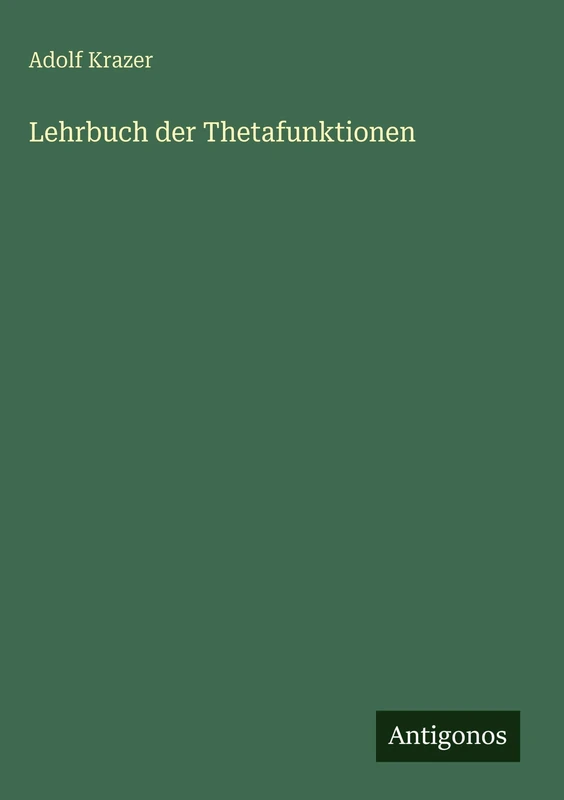 Lehrbuch der Thetafunktionen