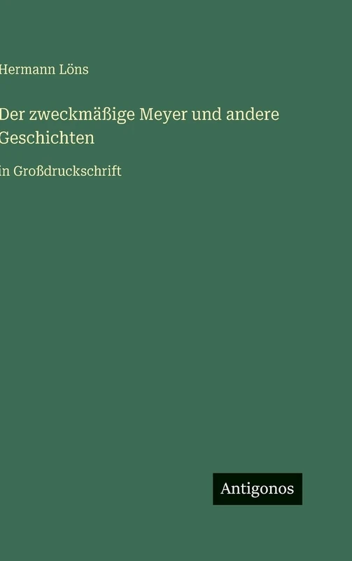 Der zweckmäßige Meyer und andere Geschichten: in Großdruckschrift