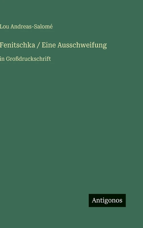 Fenitschka / Eine Ausschweifung: in Großdruckschrift - Image 1