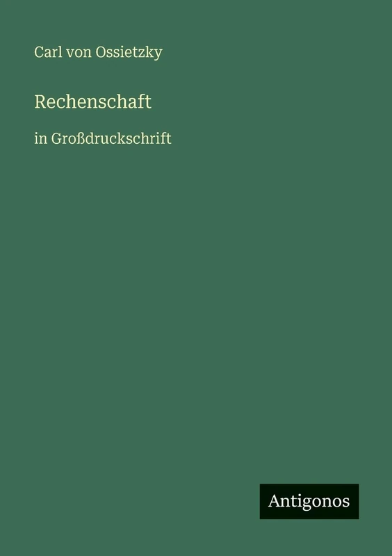 Rechenschaft: in Großdruckschrift