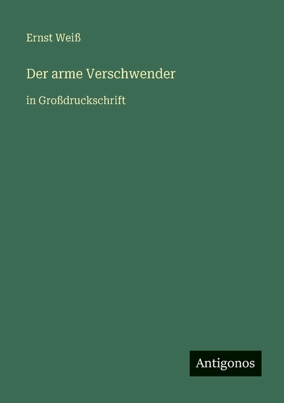 Der arme Verschwender: in Großdruckschrift