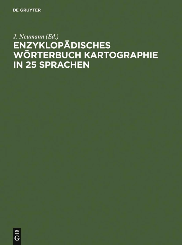 De Gruyter Saur Encyclopedic Dictionary of Cartography - Image 1