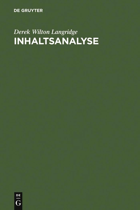 Inhaltsanalyse: Grundlagen Und Methoden