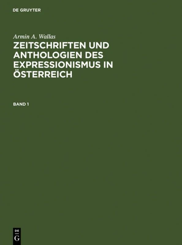 De Gruyter Zeitschriften Und Anthologien Des Expressionismus