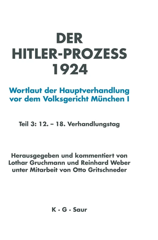 Hitler-Prozeß 1924 Tl.3