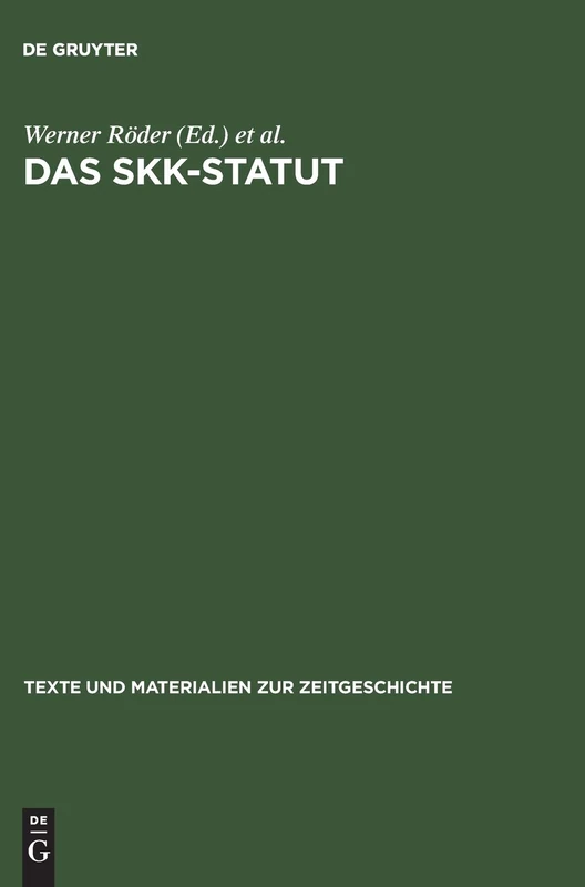 De Gruyter Saur - Das Skk-Statut: Soviet Control Commission - Image 1