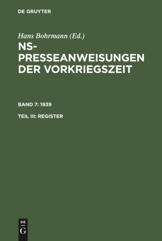 1939. Register