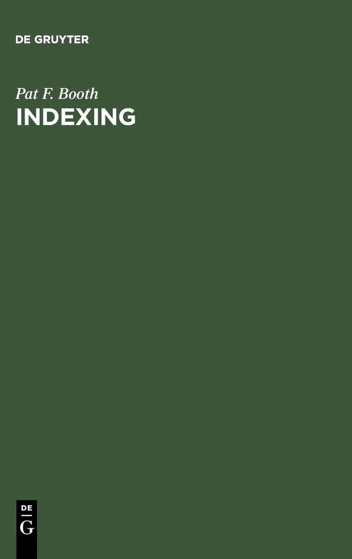 Indexing: the Manual of Good Practice