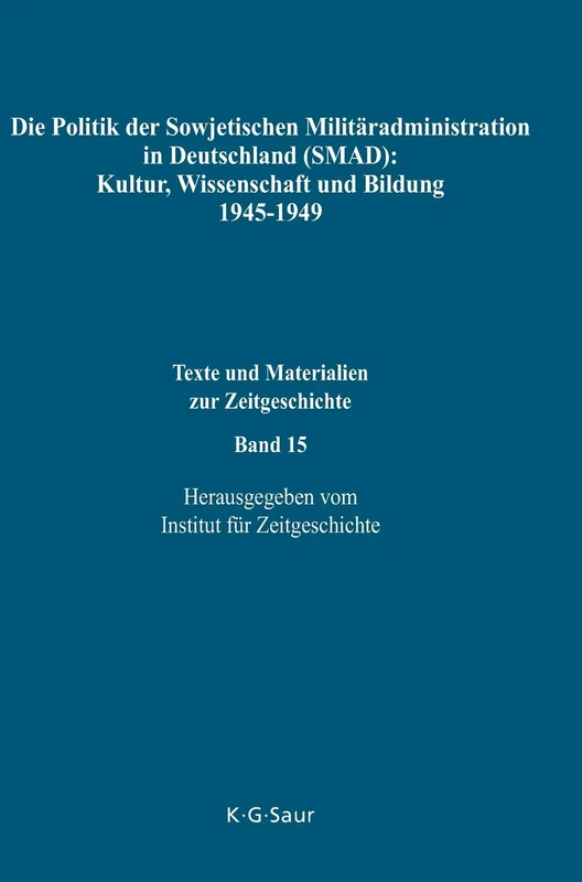 De Gruyter SMAD History Book: Culture, Science, Education - Image 1