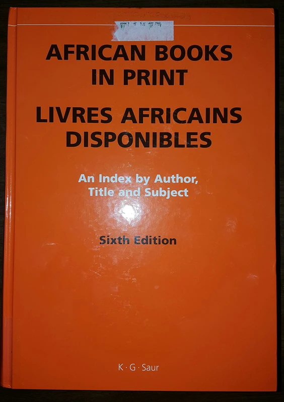 De Gruyter Saur African Books in Print 6th Ed. Reference