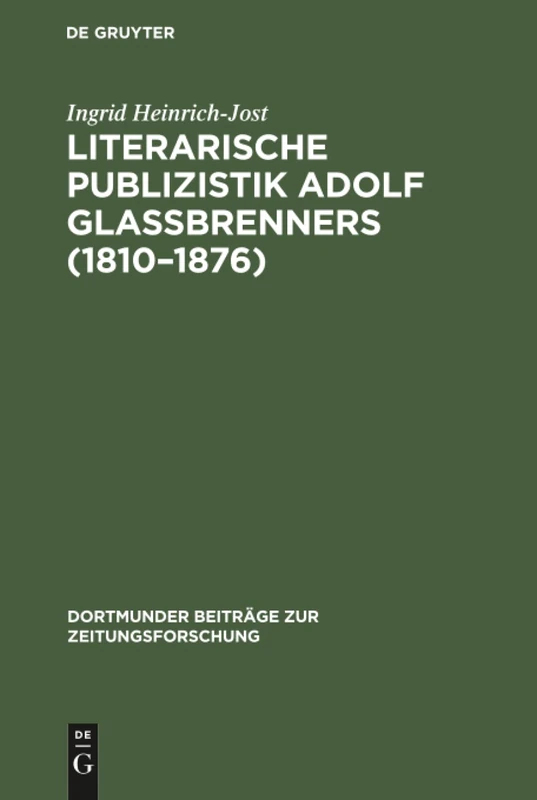 De Gruyter Adolf Gla brenner Literary Works - Volume 31 - Image 1