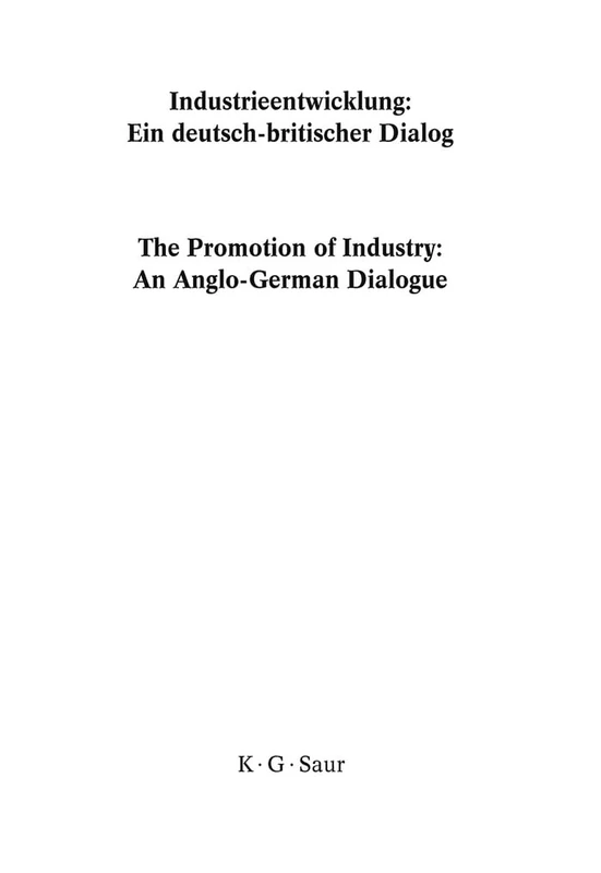 Industrieentwicklung: Ein Deutsch-Britischer Dialog: 27 (Prinz-Albert-Studien) - Image 1