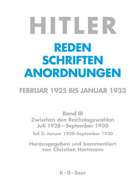 Januar 1930 - September 1930