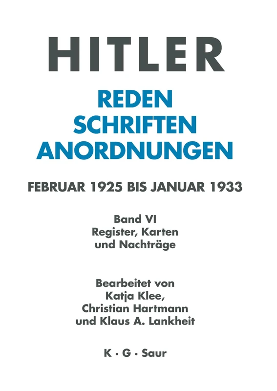 Register, Karten Und Nachträge