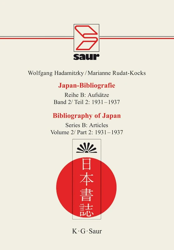Bibliography of Japan: Verzeichnis Deutschsprachiger Japanbezogener Veroffentlichungen