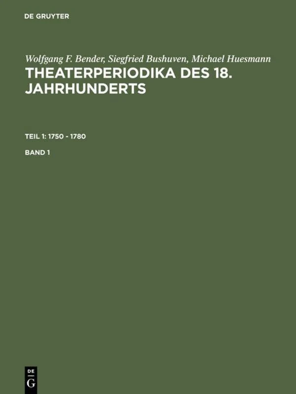 1750 - 1780: Bd. 1. Bibliographie, Inhaltsverzeichnisse Und Einzelregister; Bd. 2. Gesamtregister