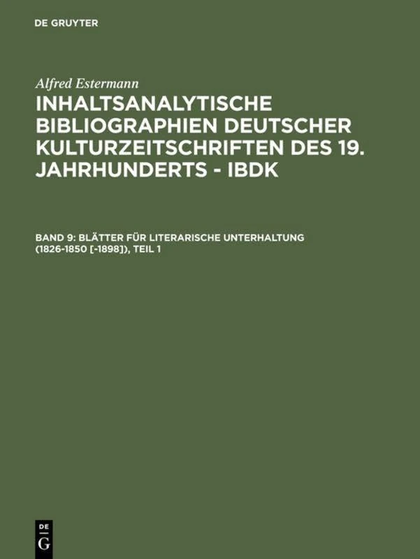 Blätter Für Literarische Unterhaltung (1826-1850 [-1898]) - Image 1