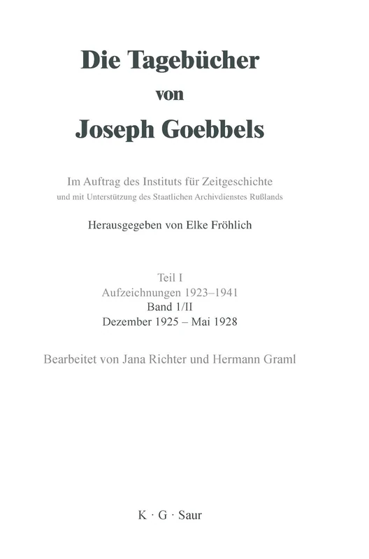 Dezember 1925 - Mai 1928