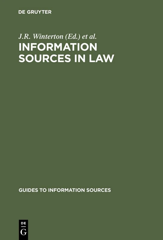Information Sources in Law (Guides to Information Sources) - Image 1