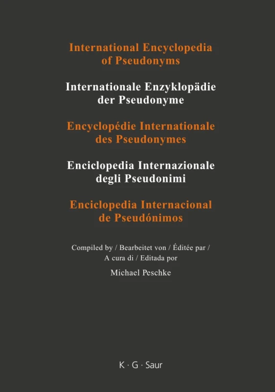 International Encyclopedia of Pseudonyms: Real Names