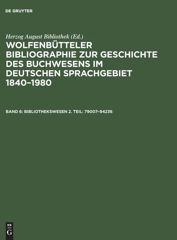 Bibliothekswesen 2. Teil: 79007-94236