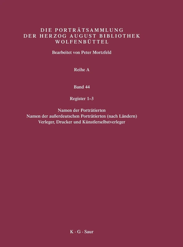 De Gruyter Saur Register 1-3 - Reference Books Collection