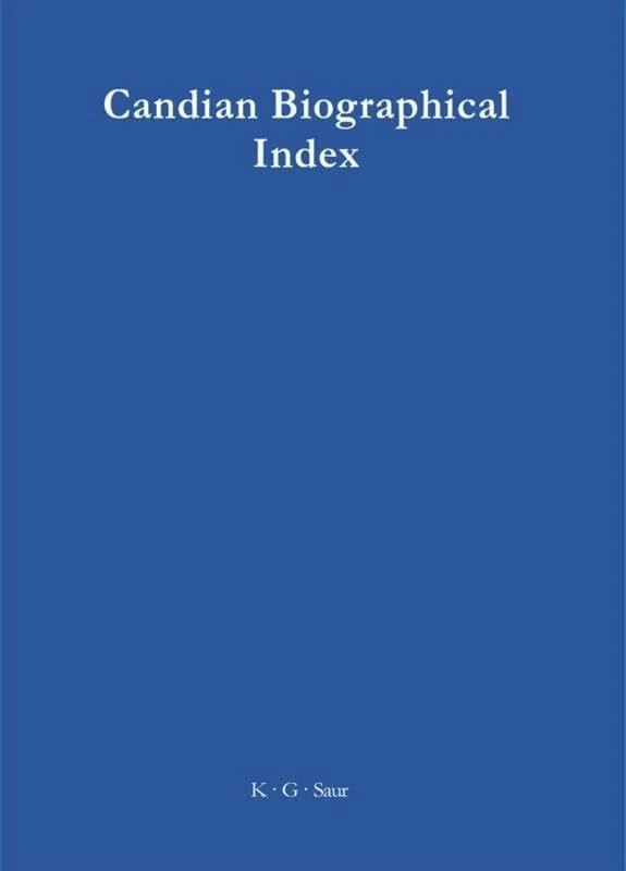 Canadian Biographical Index