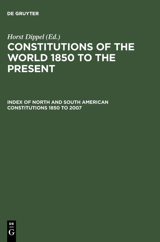 Index of North and South American Constitutions 1850 to 2007: n.a.