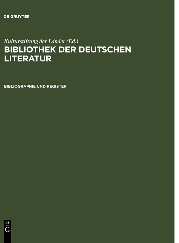 Bibliographie und Register