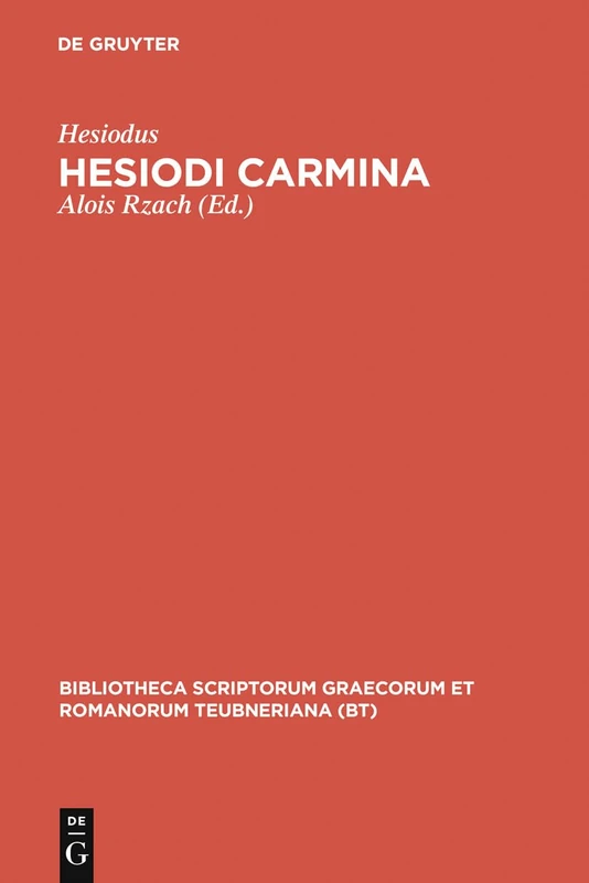 Carmina (Bibliotheca scriptorum Graecorum et Romanorum Teubneriana)