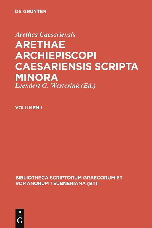 Scripta Minora, Vol. I: Scripta minora 1-56 (Bibliotheca scriptorum Graecorum et Romanorum Teubneriana)