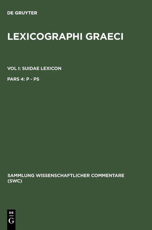 Lexicographi Graeci: Vol. I: CB: 1