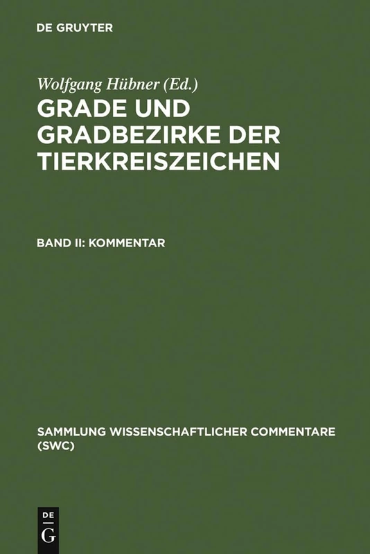 Kommentar (Sammlung Wissenschaftlicher Commentare (Swc))
