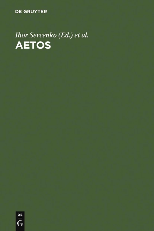 AETOS: Studies in Honour of Cyril Mango presented to him on April 14, 1998 - Image 1