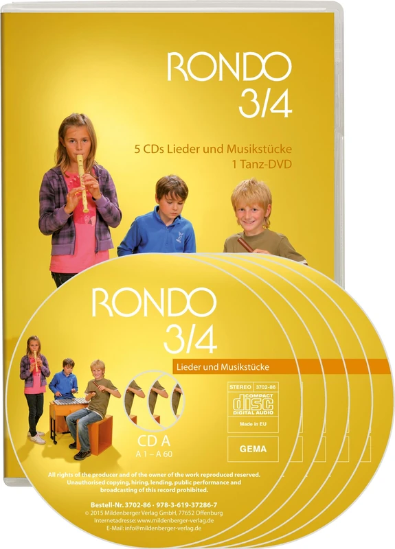 RONDO 3/4 - Neuausgabe - 5 Audio-CDs: Lieder und Musikstücke