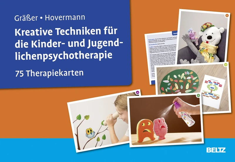 Kreative Techniken für die Kinder- und Jugendlichenpsychotherapie: 75 Therapiekarten. Kartenset mit 75 Bildkarten und 32-seitigem Booklet. Mit Online-Material