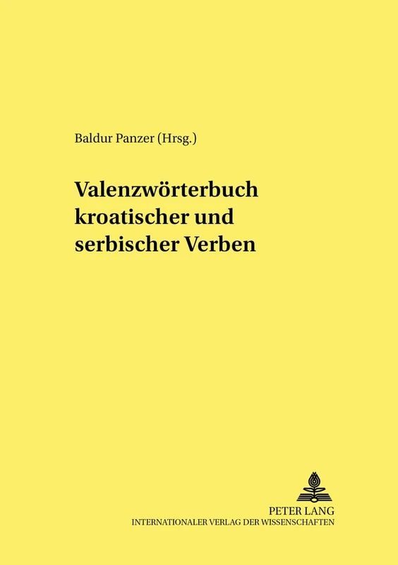 Valenzwoerterbuch Kroatischer Und Serbischer Verben: Unter Mitarbeit Von Svetlana Ressel- Endredaktion: Renata Savor-Koehl Und Alexander Teutsch: 11 (Heidelberger Publikationen Zur Slavistik) - Image 1