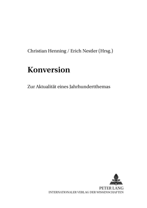 Konversion: Zur Aktualitaet Eines Jahrhundertthemas: 4 (Einblicke) - Image 1