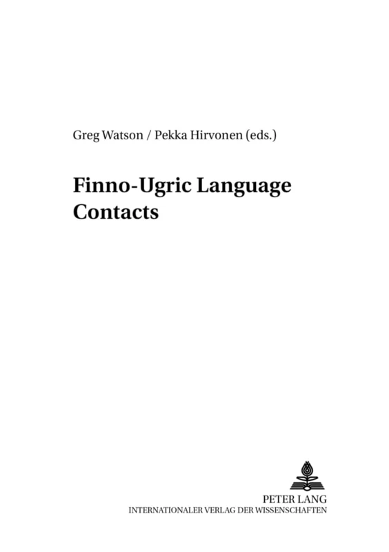Finno-Ugric Language Contacts: 9 (Opuscula Fenno-Ugrica Goettingensia) - Image 1