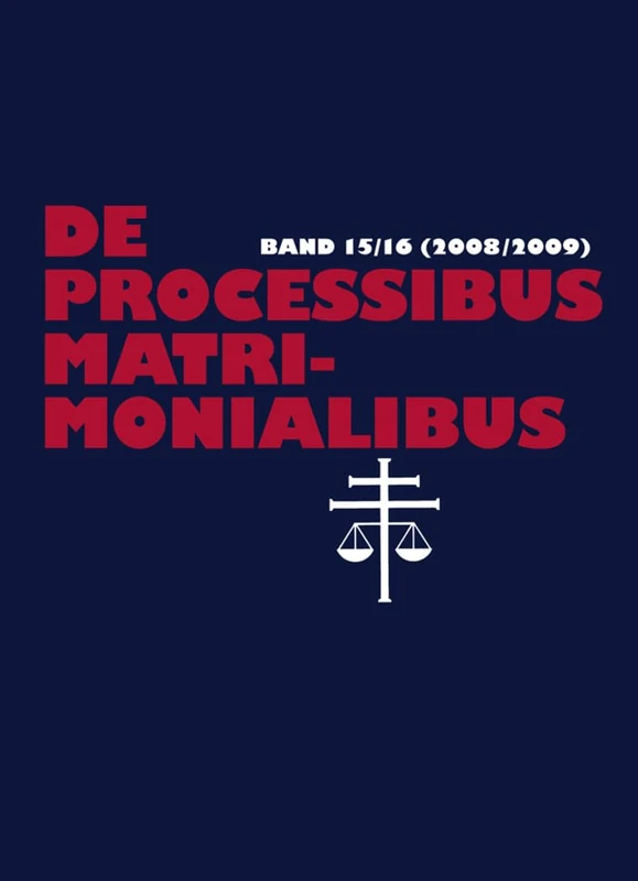 De processibus matrimonialibus: Fachzeitschrift zu Fragen des Kanonischen Ehe- und Prozeßrechtes, Band 15/16 (2008/2009) - Image 1