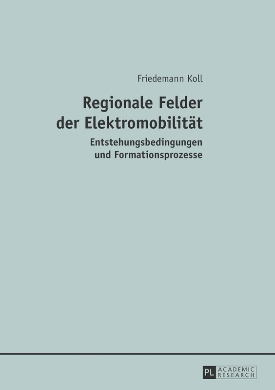 Regionale Felder der Elektromobilitaet: Entstehungsbedingungen und Formationsprozesse