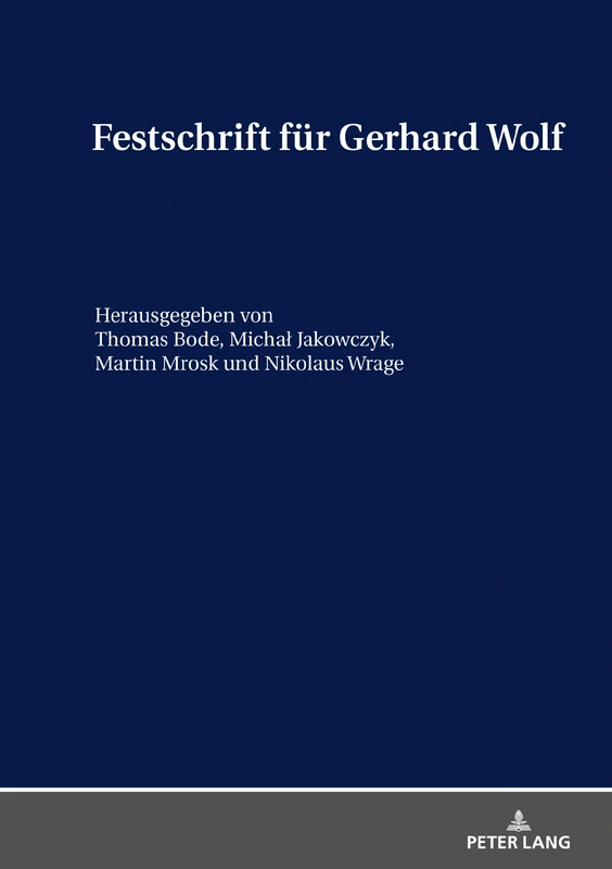 Festschrift fuer Gerhard Wolf - Image 1