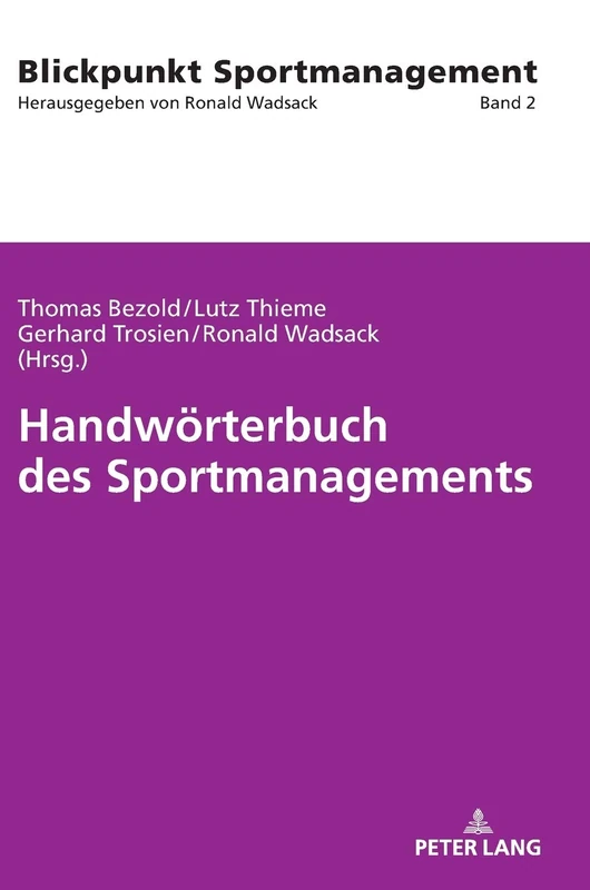 Handwoerterbuch des Sportmanagements: 2 (Blickpunkt Sportmanagement) - Image 1